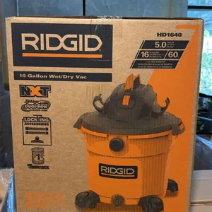 RIDGID HD1640 5.0 PEAK HP 60-LITRE INDUSTRIAL WET DRY VACUUM UNIT BLACK ORANGE HOUSING *IN BOX