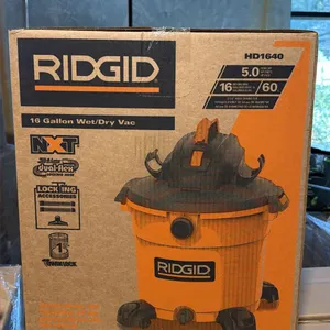RIDGID HD1640 5.0 PEAK HP 60-LITRE INDUSTRIAL WET DRY VACUUM UNIT BLACK ORANGE HOUSING *IN BOX