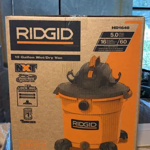 RIDGID HD1640 5.0 PEAK HP 60-LITRE INDUSTRIAL WET DRY VACUUM UNIT BLACK ORANGE HOUSING *IN BOX