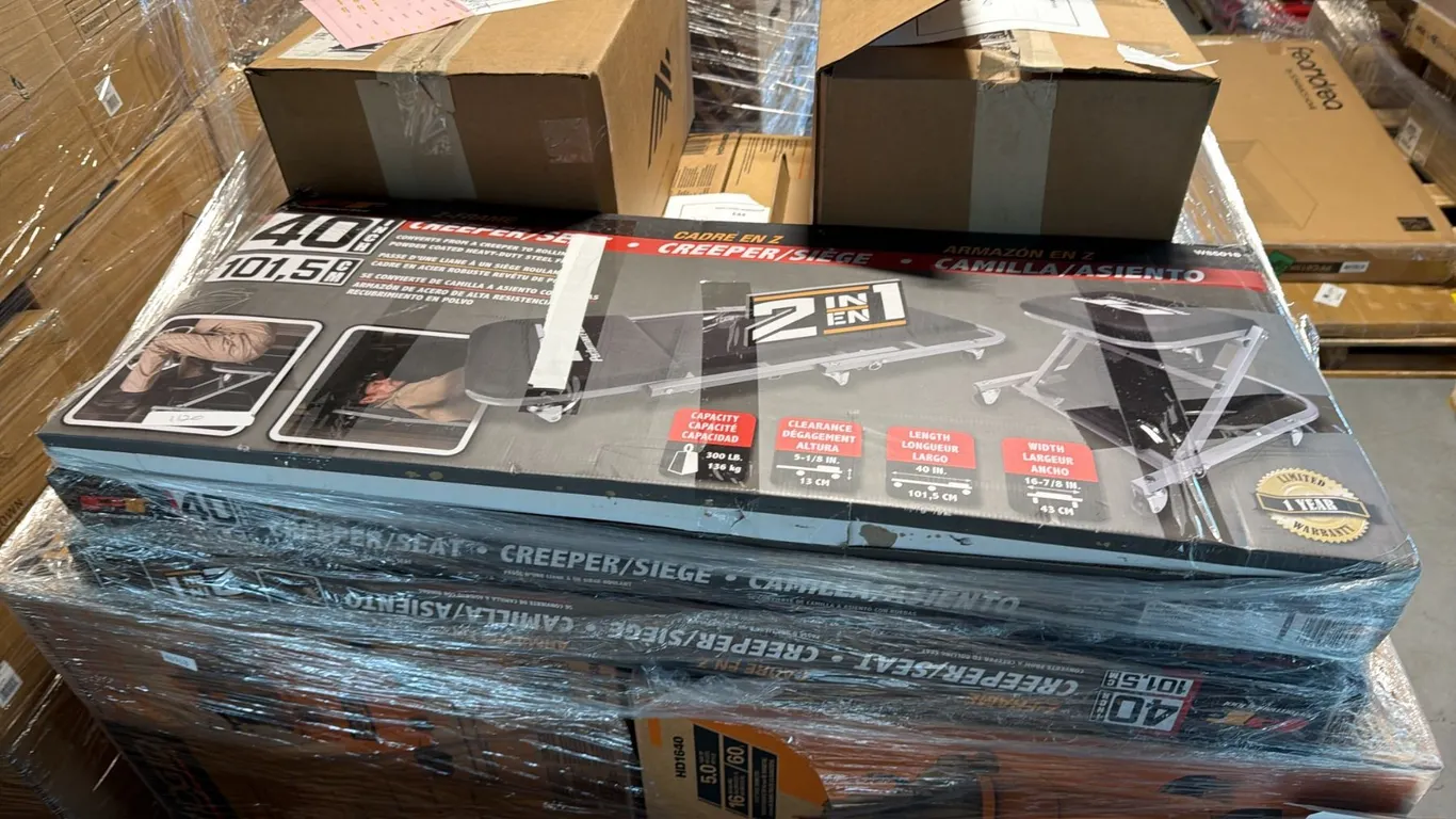 PERFORMANCE TOOL W85018 2-IN-1 Z-FRAME FOLDING CREEPER ROLLING SEAT 300-LB CAPACITY *IN BOX