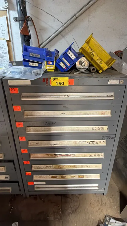 8-DRAWER METAL TOOLBOX WITH ASSORTED CONTENTS