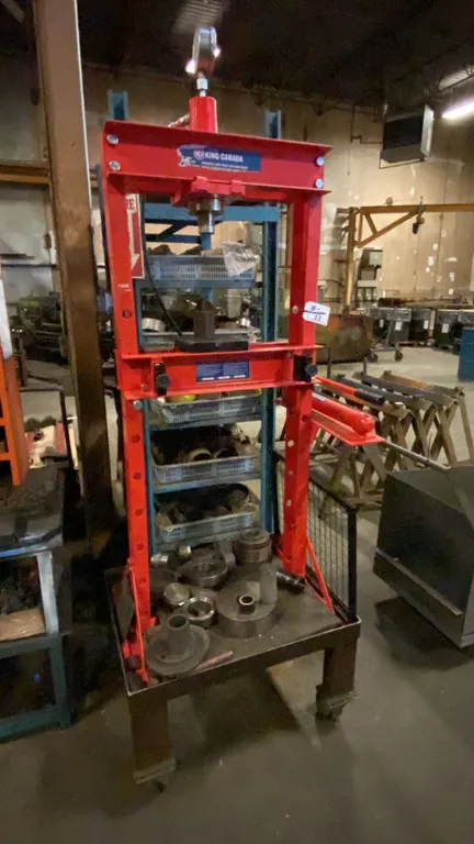 KING CANADA 20 TON HYDRAULIC SHOP PRESS WITH GRID GUARD
