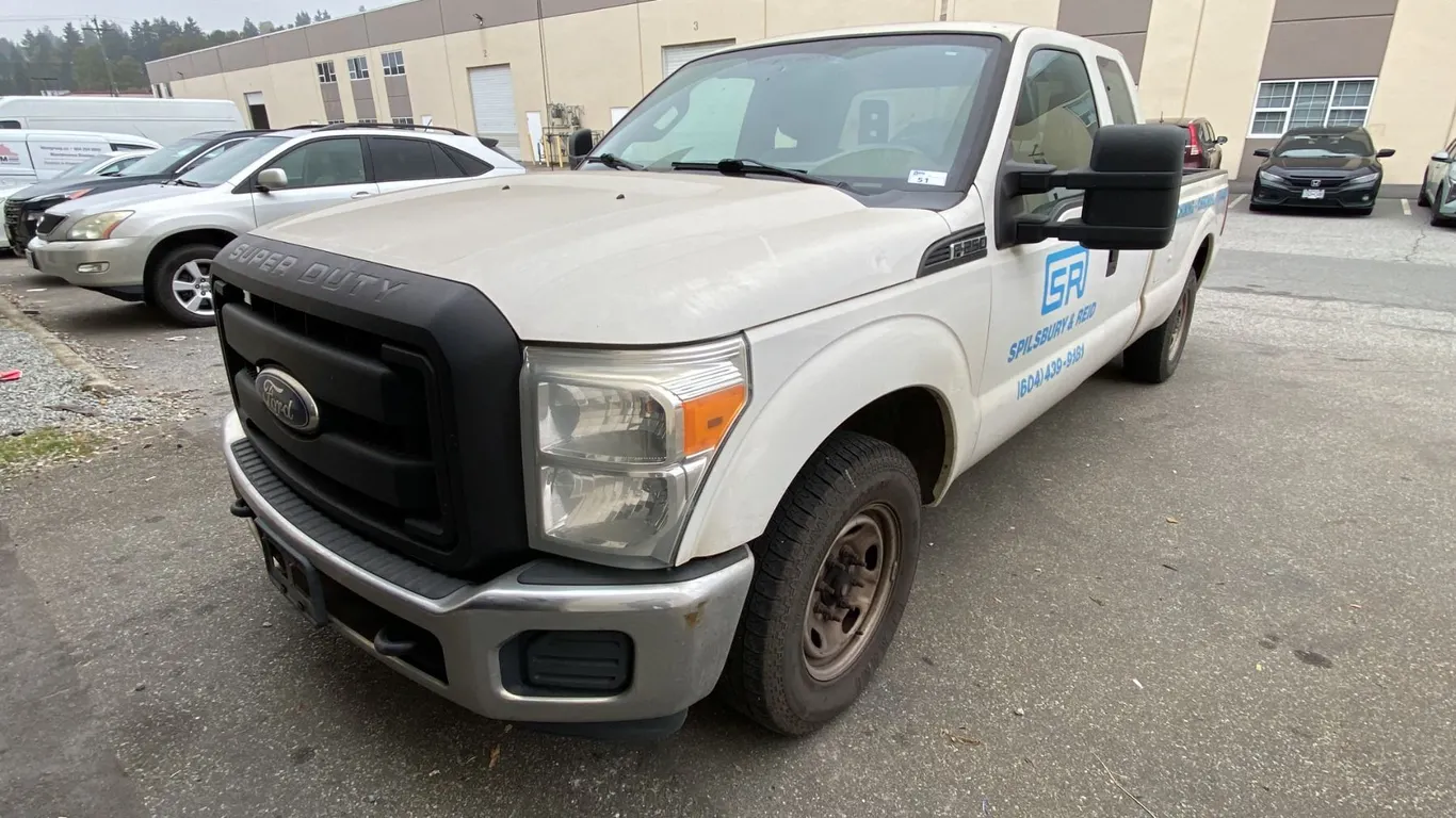 2011 FORD F-250 SUPERDUTY, 4DR EXT CAB PU, WHITE, VIN 1FT7X2A65BEC55466,