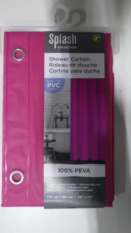 Splash Collection 100% Peva Shower Curtain