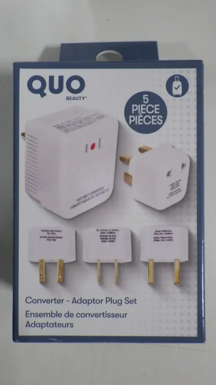 Quo Beauty 5PC Converter Adapter Kit