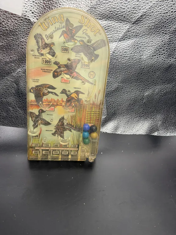 Marx Wing Shot Bagatelle Game with rare Color Marbles