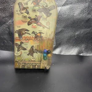 Marx Wing Shot Bagatelle Game with rare Color Marbles