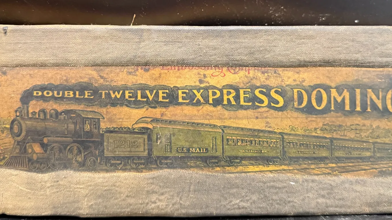Double Twelve Express Dominoes with Train Box