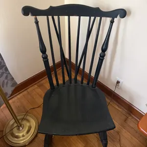 Black Wooden Spindle Back Chair