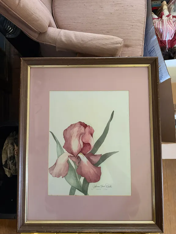 Signed Iris Floral Print, Numbered 12/25