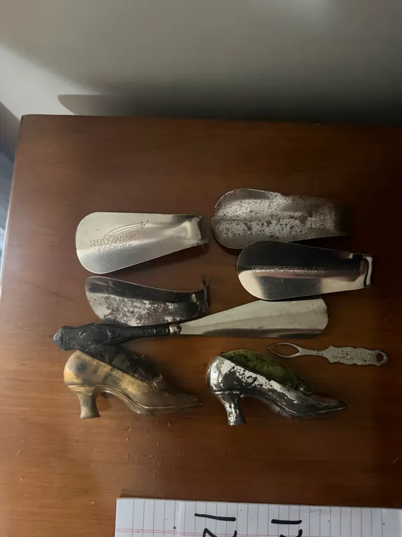 Shoe Horns, Shoe Pincushions & Buttonhook Lot