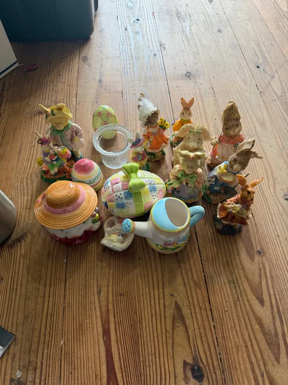 Easter Bunny Figurines & Spring Décor Lot
