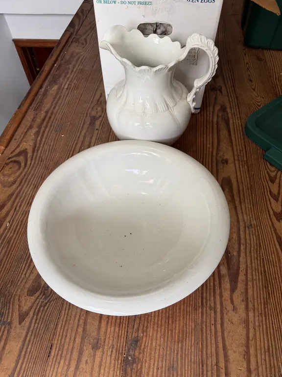 Johnson Bros White Wash Pitcher & Basin