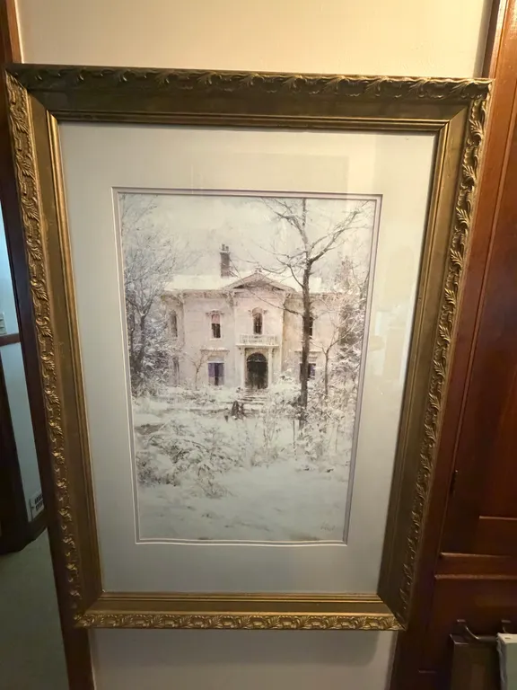 Richard Schmid “Victorian Winter” Framed Print