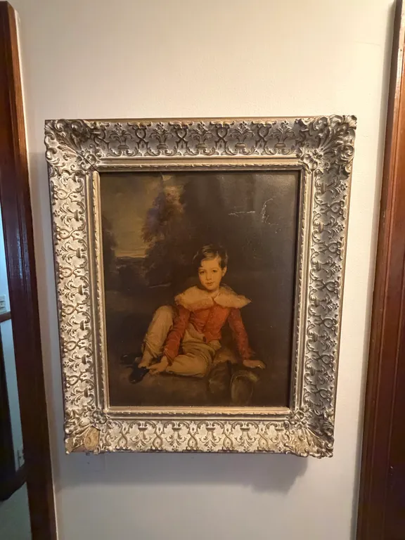 Framed reproduction of “Portrait of a Boy,” traditionally known as “Lord Seaham,” after Margaret Car