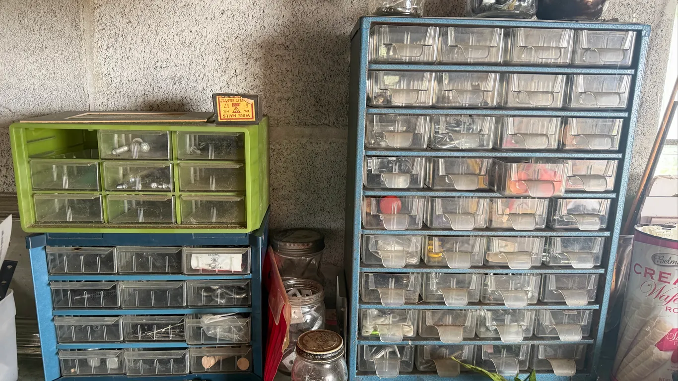 Hardware Organizer Cabinets & Contents Lot