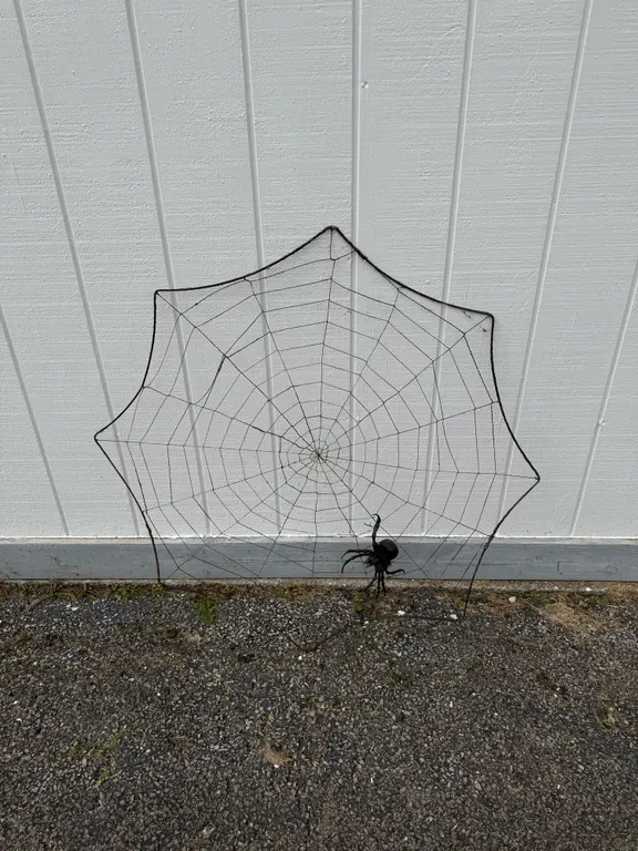 Large Spider Web & Spider Halloween Decoration