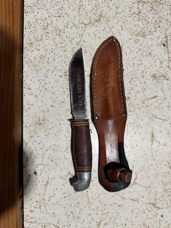 Vintage PAL RH-51 Knife with Leather Sheath