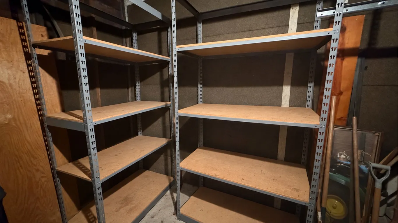 Metal Storage Shelving Unit Pair