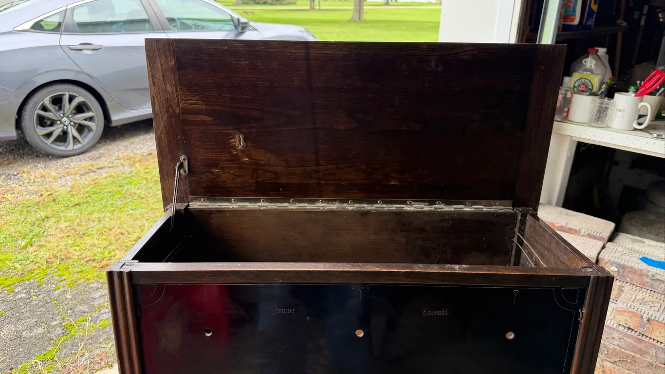 Vintage Radio Cabinet Converted to Storage