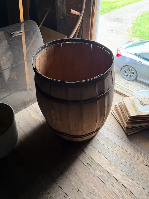 Vintage Wood Apple Barrel