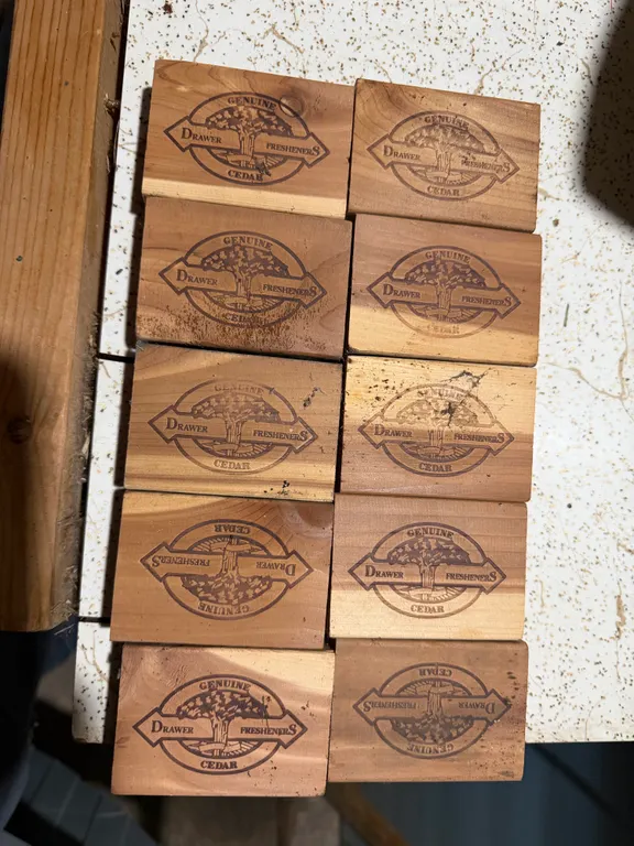 Cedar Drawer Freshener Block Lot – 10 Pieces