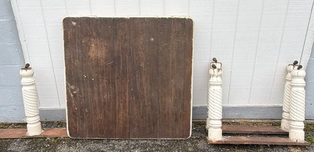 Vintage Farmhouse Table with Turned Legs