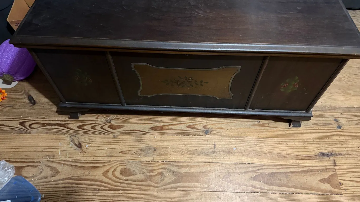 Vintage Cavalier Cedar Chest with Floral Design