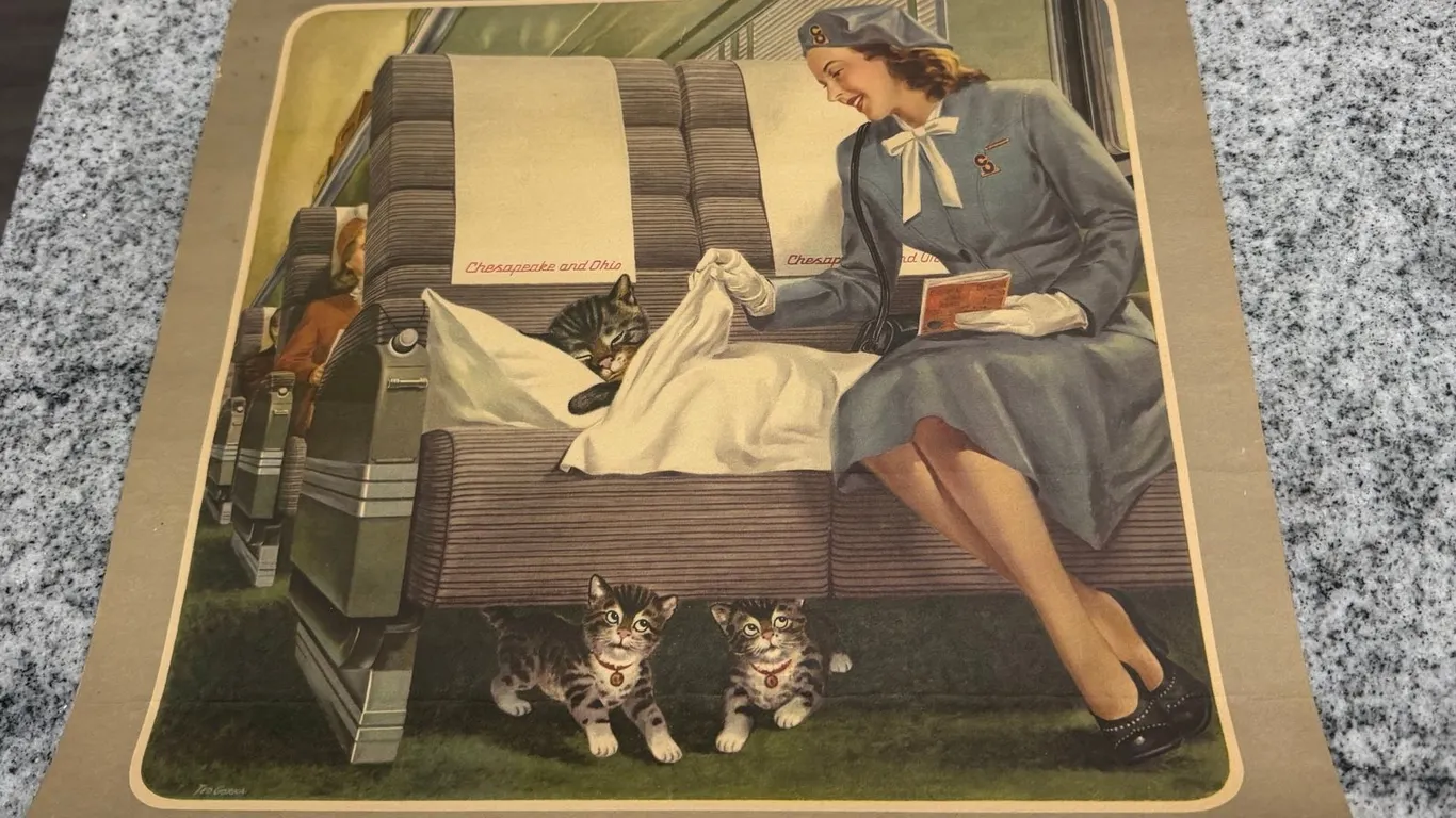 Vintage Chessie “There’s Comfort” Railroad Print