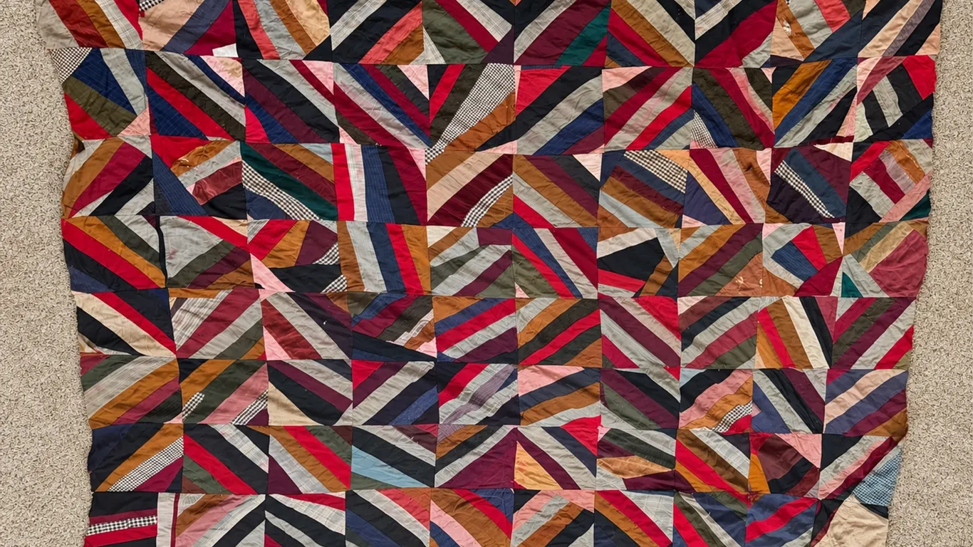 88”x69” Large Vintage Patchwork Quilt in Rich Jewel Tones