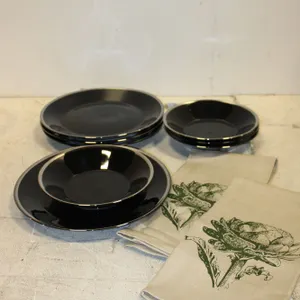 Black Dinnerware & Napkins