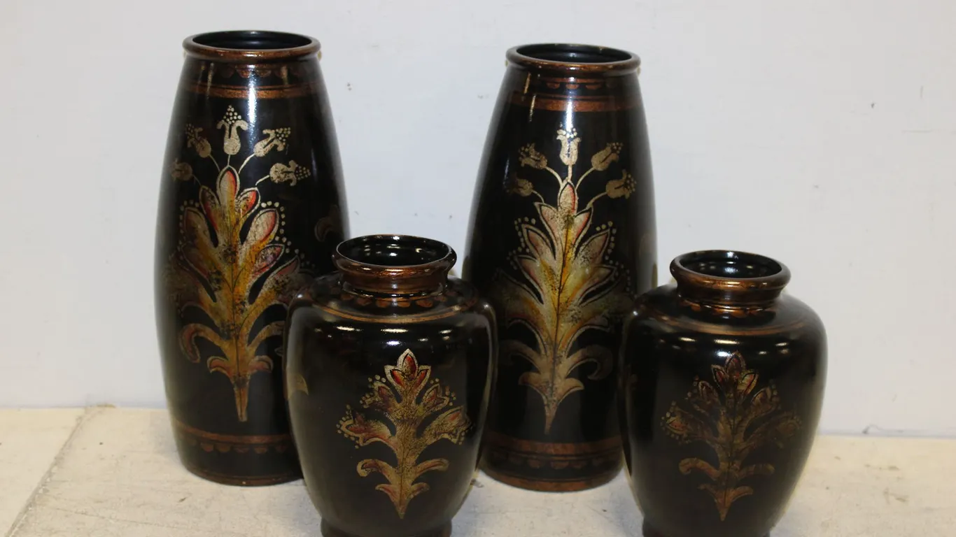 Black Ceramic Vases