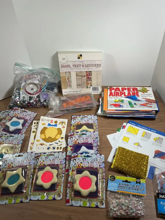 Art and Craft Supplies with Paper Craft Items