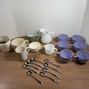 Mug, Cup, Pitcher, and Spoon Assortment Lot