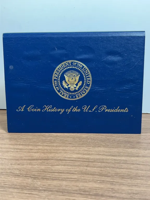 U.S. Presidents Coin Holder Display Folder Blue With Seal