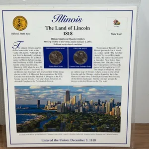 Illinois Statehood Quarter and Stamp Set Uncirculated 2003