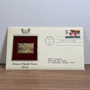 1983 Summer Olympic Games Cycling FDC Gold Replica