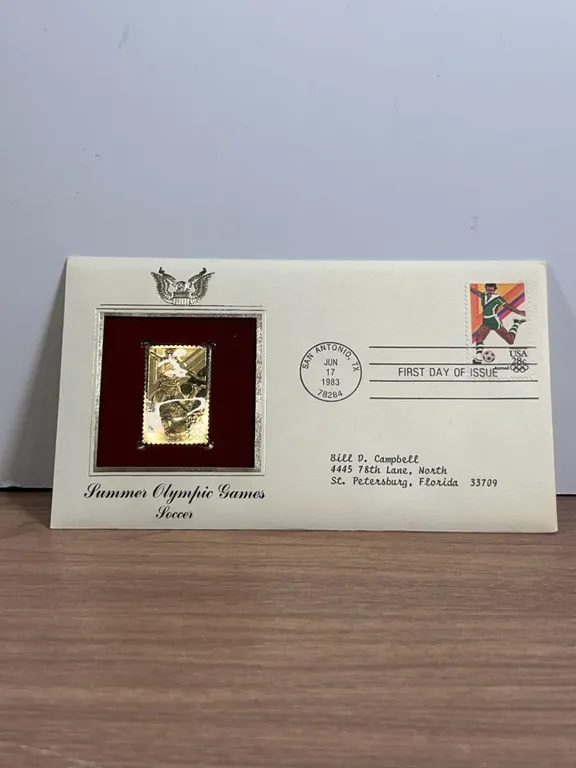 1983 First Day Cover Summer Olympic Games Soccer