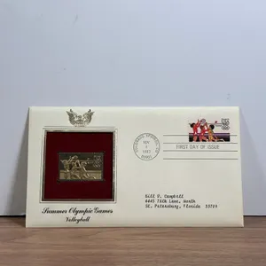 1983 First Day Cover with Olympic Volleyball Gold Stamp