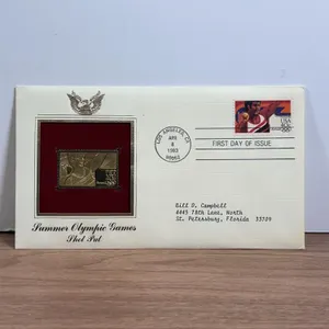 1983 Olympic Shot Put First Day Cover With Bronze Medal