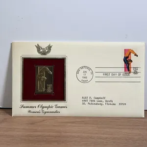1983 Olympic Gymnastics First Day Cover with Bronze Medal