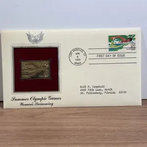 1983 Summer Olympic Games Women's Swimming FDC W/ Medal