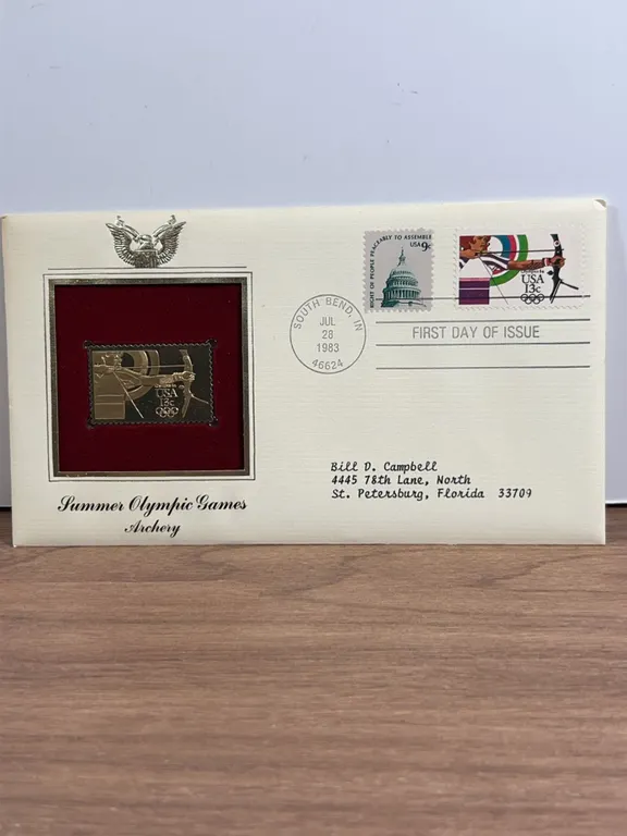 1983 Summer Olympic Games Archery First Day Cover