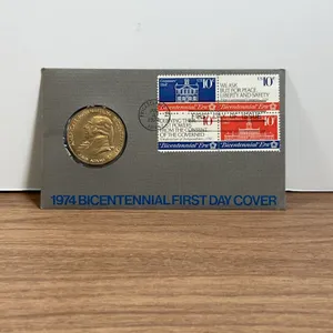 1974 Bicentennial First Day Cover With John Adams Medal