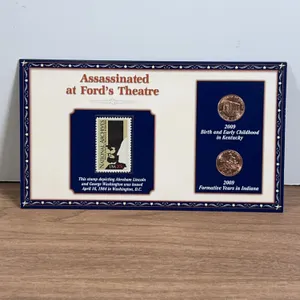 Abraham Lincoln Assassination Set with 2009 Pennies, Stamp