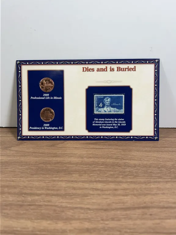 Lincoln Memorial Stamp and 2009 Lincoln Penny Display