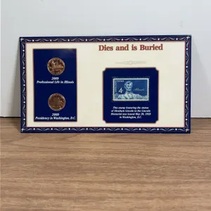 Lincoln Memorial Stamp and 2009 Lincoln Penny Display