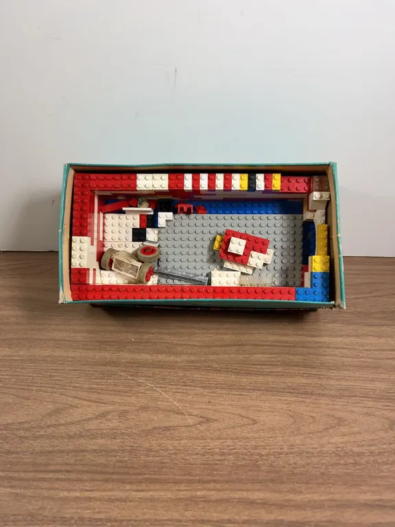 LEGO Brick Assortment With Custom Vehicle In Cardboard Box