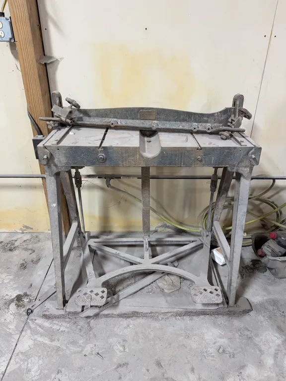vintage foot-operated sheet metal shear