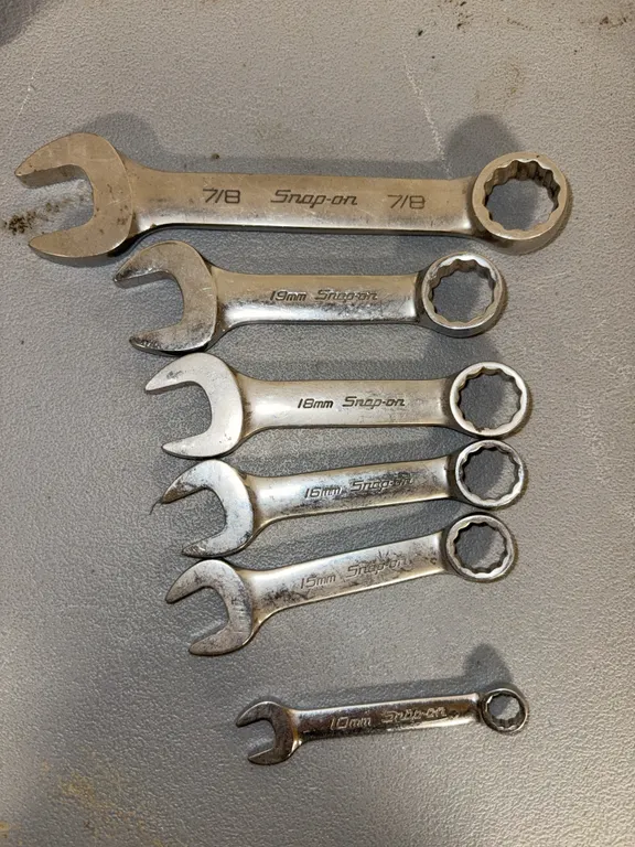 Stubby snap on wrenches